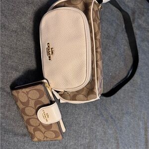 Coach waist bag and matching wallet. Both in excellent condition.